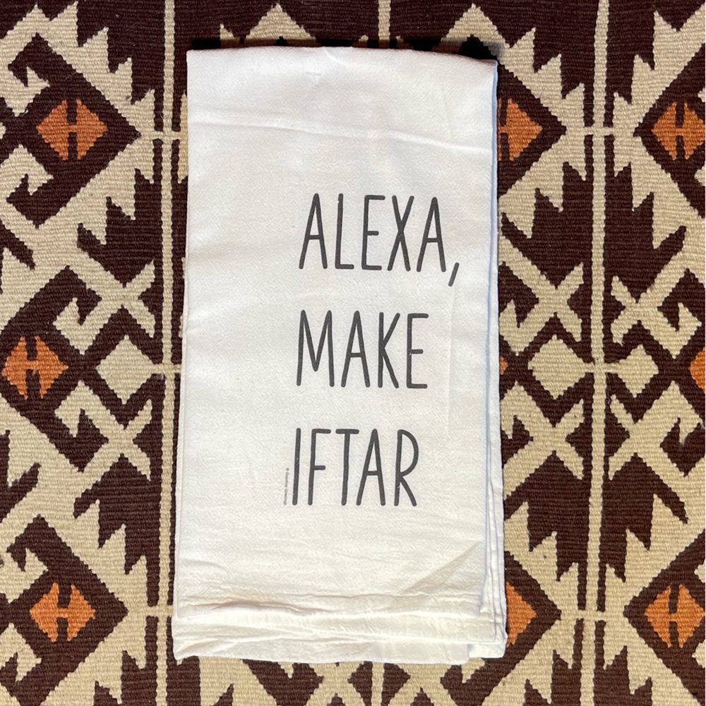 Large Gushup Greetings Iftar Ramadan Linen Dish Towel